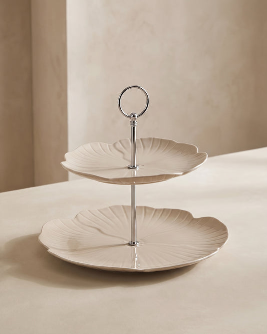 Bricard Florange Etagere 2-stufig | Taupe Ø20-27 cm