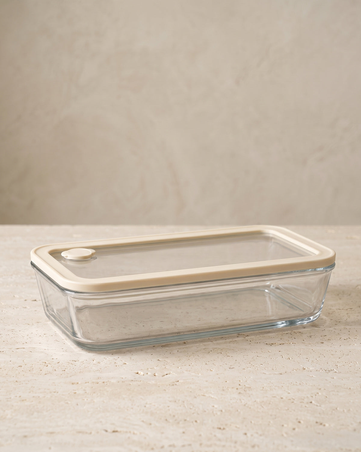 Vershoudbak Plat Lang |  700ml | Beige-transparant