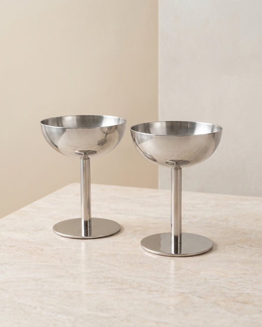 Aura rvs coupe | 2 stuks | 11 cm