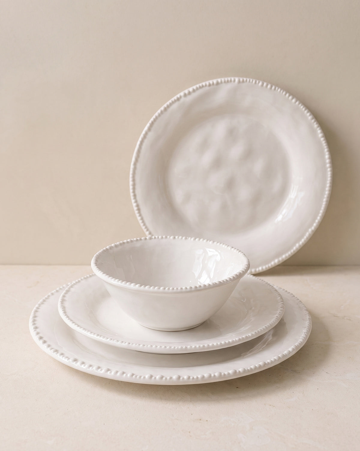 Pearly serviesset 24-delig voor 6 personen – Wit