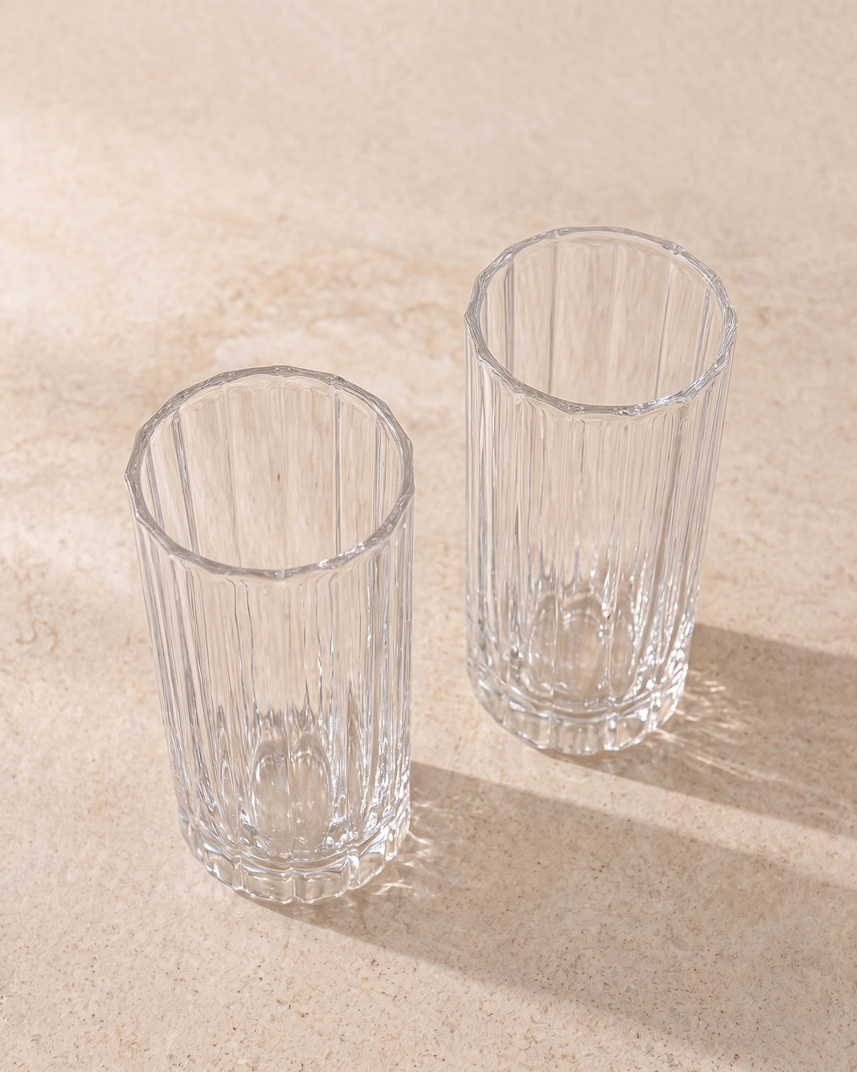Luno Trinkglas im Blumendesign | 2 Stück | 456 ml