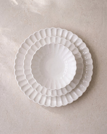 Daisy lotus Geschirrset | 24-teilig | weiß