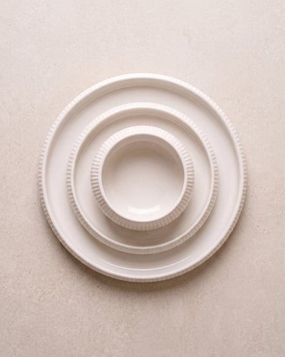 Chubby Lines - Serviesset - 24 Delig - Wit