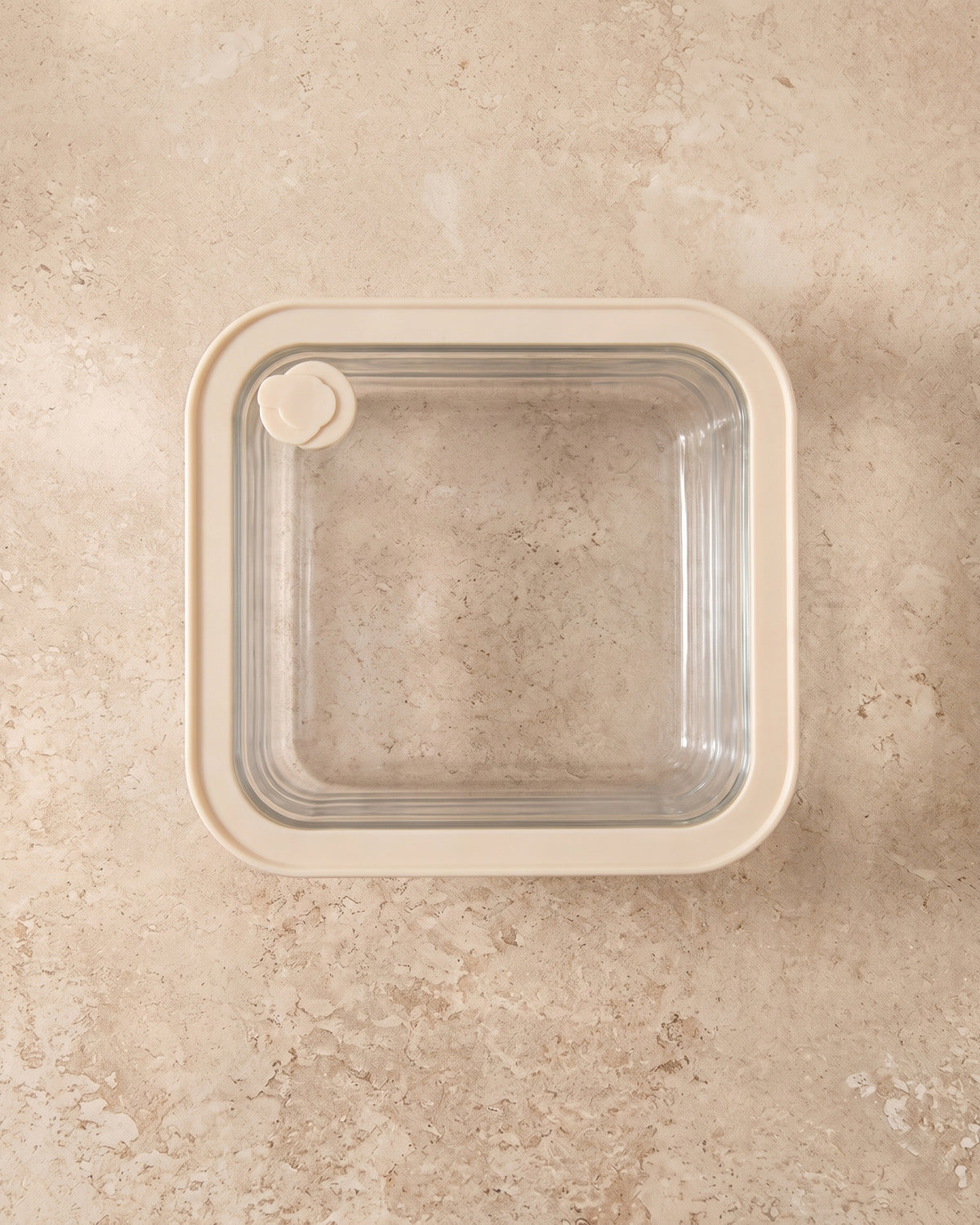 Frischhaltedose rechteckig | 1170 ml | Beige-transparent