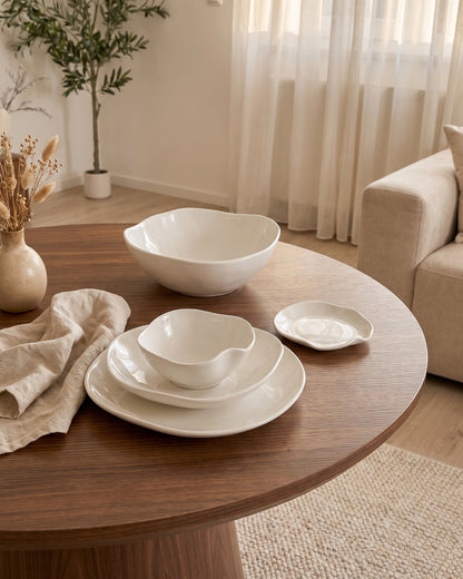Organic Dinerset | wit | 6 persoons