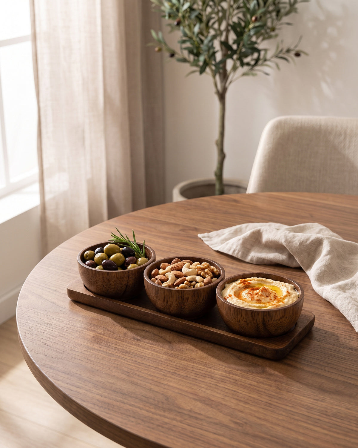 Elore Acacia Snackset Rond 3 - Delig