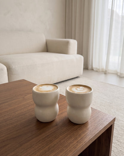 Luna Bio Keramiktasse 2 Stück | 300 ml | Beige