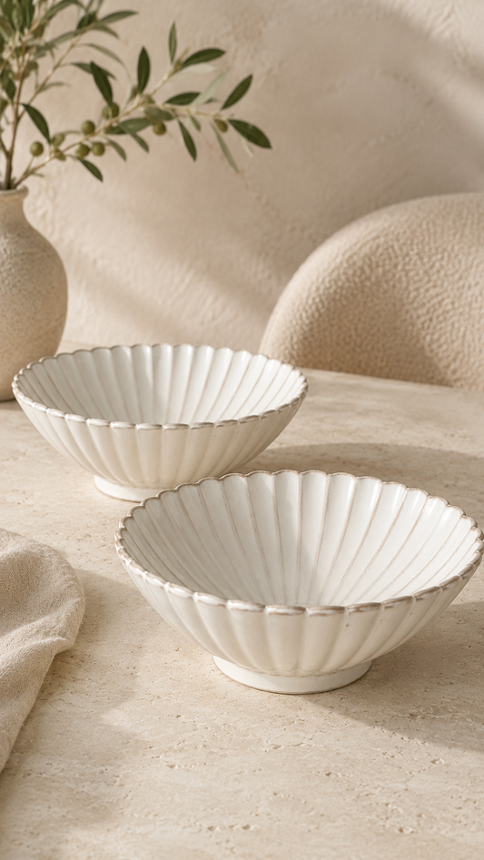 Bloomy Lotus saladeschaal | 2 stuks | 21-25 cm