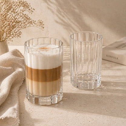 Luno drinkglas in bloemen design | 2 stuks | 300 ml