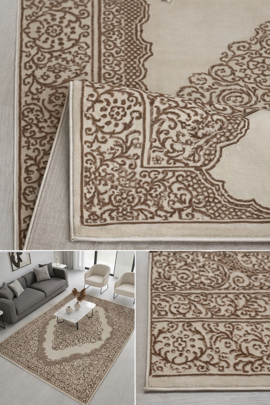 Zafiran Sand Taupe Teppich