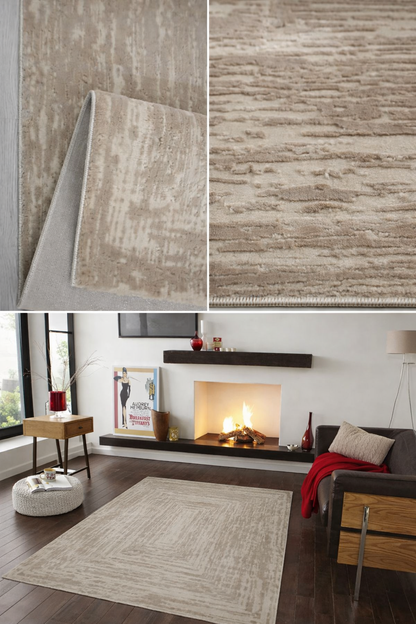 Elmor Leinen Sand Teppich