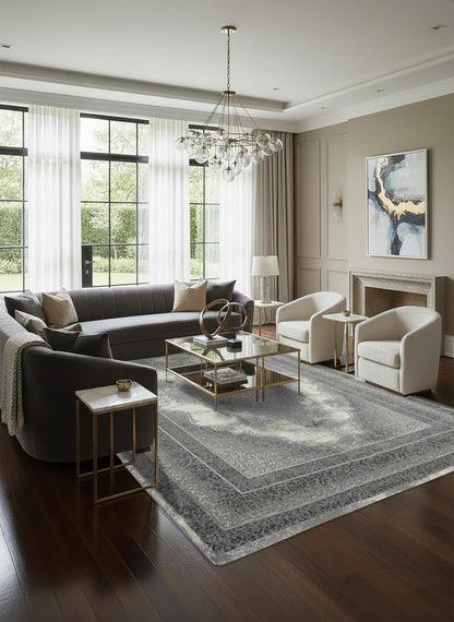Zafiran Graphitgrauer Teppich