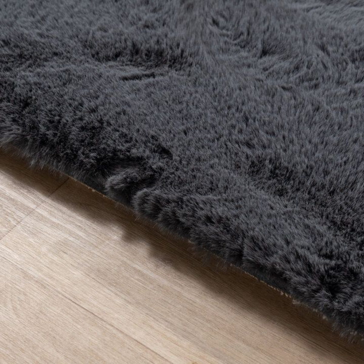 Fluffy vloerkleed Antraciet
