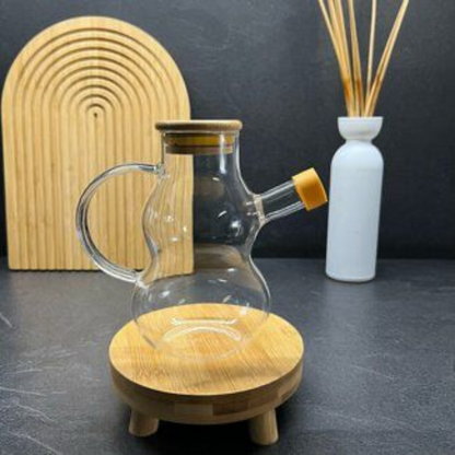 Öl- und Essig-Set aus Borosilikatglas